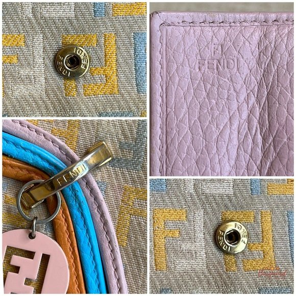 Authentic Fendi Multicolor Canvas Leather Zucchino Long Bifold Wallet - 8M0179 - Picture 12 of 16